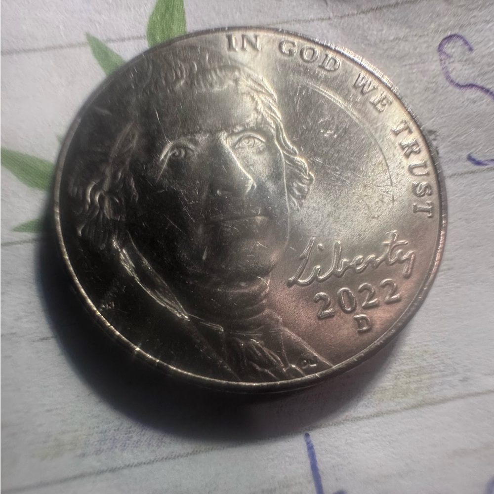 Rare 2022 Denver Mint Nickel with Die Clash and Double Die Features